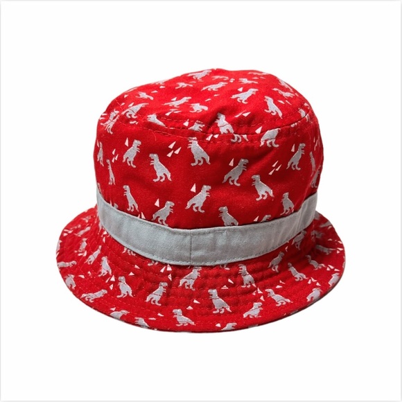 Wisconsin Badgers Red New Era Infant Bucket Hat With Allover Dinosaur Print - Picture 4 of 9
